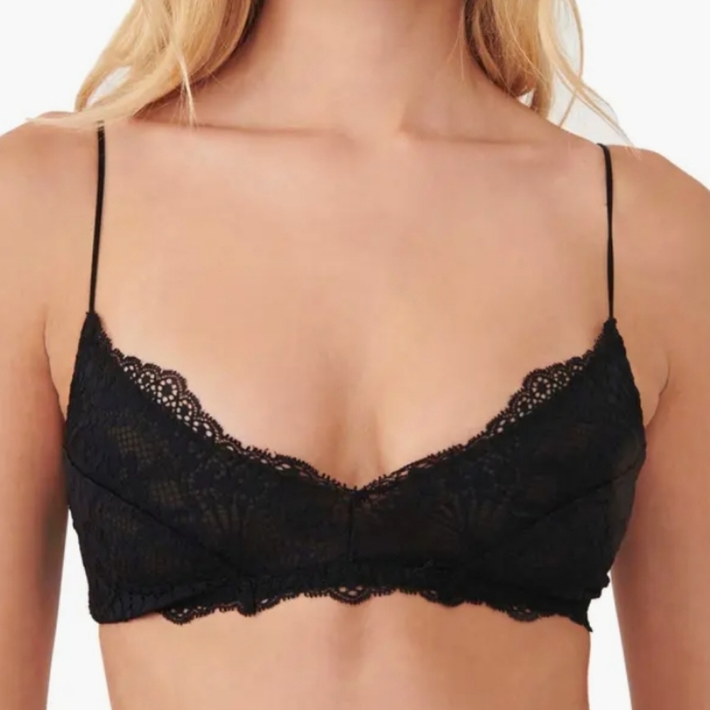Free People Black Maya Multiway Bralette Lace Bra Size Small - Picture 7 of 12